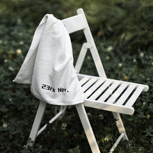 画像をギャラリービューアに読み込む, オーダーメイド 日付刺繍入りタオル コットン 無地