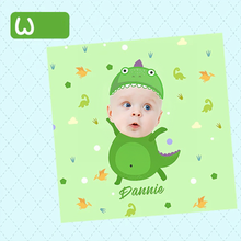 画像をギャラリービューアに読み込む, 【カスタマイズ可能】 お名前・写真いり タオルハンカチ イラスト風|コットン 柔らかい 幼稚園・誕生日 贈り物 プレゼント 名入れ  大人気出産祝い
