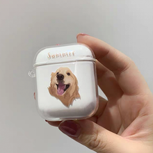 画像をギャラリービューアに読み込む, ペットの写真で作る オリジナルAirPodsケース|お好きな写真 透明なイヤホンケース|犬・猫 うちの子 グッズ