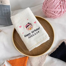 画像をギャラリービューアに読み込む, お名前刺繡入りタオル  厚手 出産祝い