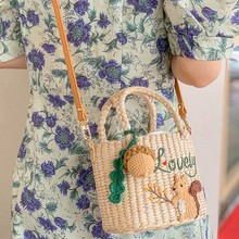 画像をギャラリービューアに読み込む, カスタマイズ可能|名入れ バスケット トートバッグ|手作り 編み カゴバッグ|母の日 プレゼント