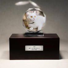 画像をギャラリービューアに読み込む, 高級檀木 ペット用 骨壷 名前|クリスタルフォト 犬 骨壷 おしゃれ|犬 骨壷 名前|猫 骨壷