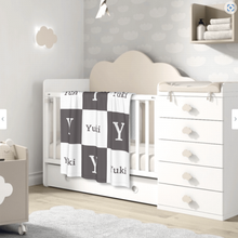 画像をギャラリービューアに読み込む, お名前入りブランケット | 出産祝いの贈り物 | 名前とイニシャル