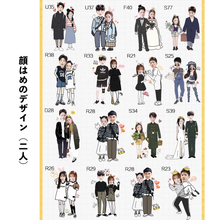 画像をギャラリービューアに読み込む, 顔はめデザイン(二人)