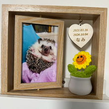 画像をギャラリービューアに読み込む, ペットカスタムフォトフレーム|記念品|写真入り|名前入り|木製