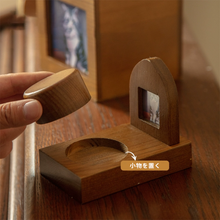 画像をギャラリービューアに読み込む, ペット用骨壷|記念品|木材|写真入り|墓石