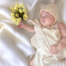 画像をギャラリービューアに読み込む, ベビーガーゼハンカッチ-名前入り出産祝い