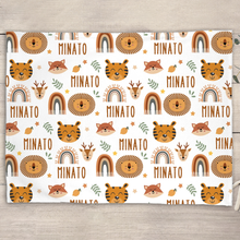 画像をギャラリービューアに読み込む, 出産祝い 名前 入り バスタオル タオル 男の子 女の子 プレゼント おしゃれ ギフト|森の動物たち