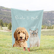 画像をギャラリービューアに読み込む, ペットの名前と写真で作るブランケット 洗える毛布 プレゼント