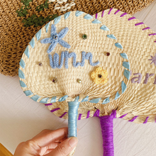 画像をギャラリービューアに読み込む, オーダーメイド|名入れ 扇子 団扇|手作り 刺繍 涼しい| 誕生日 プレゼント