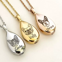 画像をギャラリービューアに読み込む, 名入れ・写真入りのネックレス ペンダント うちの子グッズ チタンステンレス ♡犬や猫ペットの写真でお作りします おしゃれ