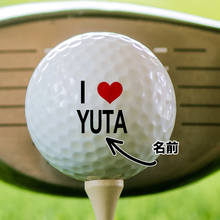 画像をギャラリービューアに読み込む, 名前入り ゴルフボール 高級名入れ ギフト ハート 記念品