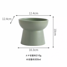 画像をギャラリービューアに読み込む, ペットの写真入り 餌入れ|犬・猫 オリジナル似顔絵と名入れ 耳型のフードボウル|高さを出した 用食器|Unimstar