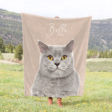 画像をギャラリービューアに読み込む, ペットの名前と写真で作るブランケット 洗える毛布 プレゼント