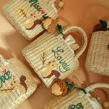 画像をギャラリービューアに読み込む, カスタマイズ可能|名入れ バスケット トートバッグ|手作り 編み カゴバッグ|母の日 プレゼント