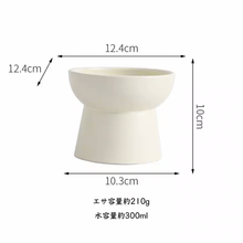 画像をギャラリービューアに読み込む, ペットの写真入り 餌入れ|犬・猫 オリジナル似顔絵と名入れ 耳型のフードボウル|高さを出した 用食器|Unimstar