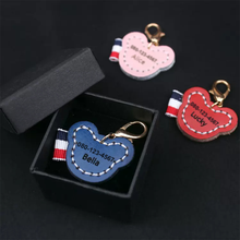 画像をギャラリービューアに読み込む, 【カスタマイズ可能】名前・電話番号入れ ペット迷子札 犬 猫 首輪 チョーカー ペットタグ 静音で軽量 本革 やわらかい おしゃれ ペットグッズ|Unimstar