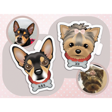 画像をギャラリービューアに読み込む, うちの子の名前と写真で作る ペットシール 防水