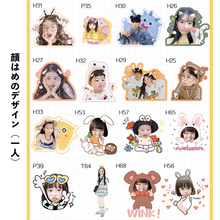 画像をギャラリービューアに読み込む, 顔はめデザイン(一人)