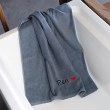 画像をギャラリービューアに読み込む, バスタオル 名入れ 100%ピュアコットン 刺繍可能