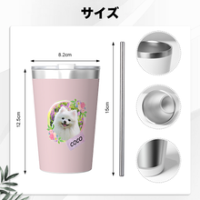 画像をギャラリービューアに読み込む, タンブラー 名前入り 写真入りマグボトル うちの子 真空断熱 保温・保冷 おしゃれ デザイン 持ち運び プレゼント