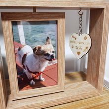 画像をギャラリービューアに読み込む, ペットカスタムフォトフレーム|記念品|写真入り|名前入り|木製