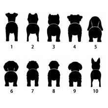 画像をギャラリービューアに読み込む, オリジナルステッカー おしゃれ 印刷|車ステッカー かわいい 名入れ 犬の尻