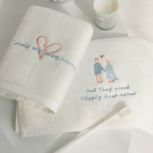画像をギャラリービューアに読み込む, オーダーメイド 名入れタオル イラストフェイスタオル 文字刺繍入り