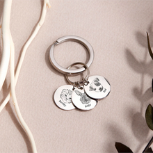 画像をギャラリービューアに読み込む, 【オーダーメイド】犬や猫などのペット写真で作る世界に一つの素敵なキーホルダー ペットの名前入りキーチェーン♡ シルバー うちの子グッズ メンズ レディース|Unimstar