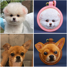 画像をギャラリービューアに読み込む, ストラップ カスタマイズ キーホルダー ペットの写真 牛革 手作り