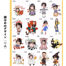 画像をギャラリービューアに読み込む, 顔はめデザイン(一人)