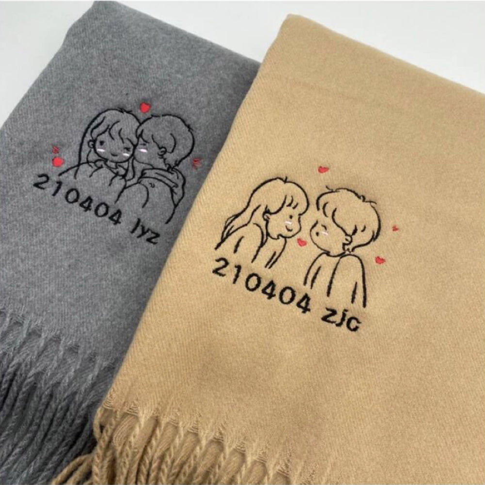 刺繍名入れギフト マフラー｜名入れのマフラーのプレゼント