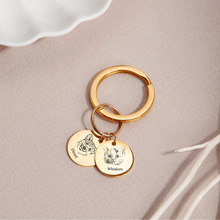 画像をギャラリービューアに読み込む, 【オーダーメイド】犬や猫などのペット写真で作る世界に一つの素敵なキーホルダー ペットの名前入りキーチェーン♡ シルバー うちの子グッズ メンズ レディース|Unimstar