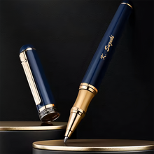 画像をギャラリービューアに読み込む, 【オーダーメイド】名入れサインペン 金属中性ペン|ビジネスマン用 高級オフィス|金属製 重み感 水性ボールペン 高級カスタム ギフトセット
