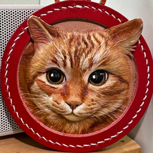 画像をギャラリービューアに読み込む, ストラップ カスタマイズ キーホルダー ペットの写真 牛革 手作り