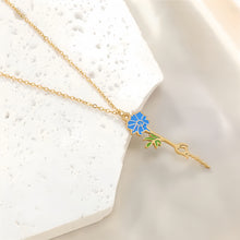 画像をギャラリービューアに読み込む, 名入れネックレス 花のペンダント オリジナル お誕生日