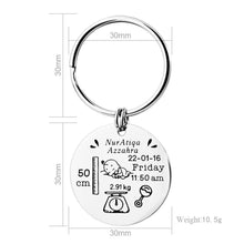 画像をギャラリービューアに読み込む, オーダーメイド|赤ちゃん名前入り  キーホルダー・キーチェーン|出産祝い ギフト|メッセージ入り 誕生日プレゼント