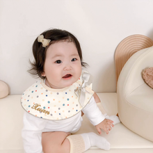 画像をギャラリービューアに読み込む, 名前刺繍入りドットよだれかけ