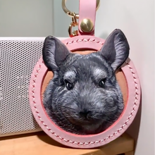 画像をギャラリービューアに読み込む, ストラップ カスタマイズ キーホルダー ペットの写真 牛革 手作り