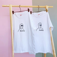 画像をギャラリービューアに読み込む, 【オーダーメイド】大人用Tシャツ☆名前入り☆ファミリーデザイン☆ 家族写真☆ ホワイト