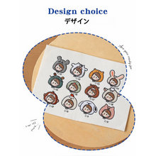 画像をギャラリービューアに読み込む, 【カスタマイズ可能】 アイコン お名前刺繍いりハンカチ ハンドタオル|ガーゼ 柔らかい 十二支 プレゼント 名入れ 大人気出産祝い