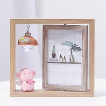 画像をギャラリービューアに読み込む, オーダーメイド旋回式両面フォトフレーム 子豚
