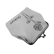 画像をギャラリービューアに読み込む, 名入れ誕生花♪小銭収納バッグ♪誕生日ギフト・かわいい おしゃれ