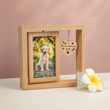 画像をギャラリービューアに読み込む, ペットカスタムフォトフレーム|記念品|写真入り|名前入り|木製
