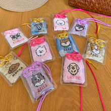 画像をギャラリービューアに読み込む, お守り|ペットの写真で作る|アクセサリー|刺繍|名前入り