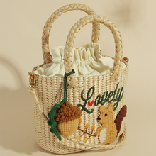 画像をギャラリービューアに読み込む, カスタマイズ可能|名入れ バスケット トートバッグ|手作り 編み カゴバッグ|母の日 プレゼント