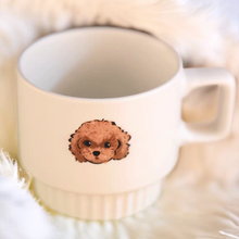 画像をギャラリービューアに読み込む, ペットの写真を手描き マグカップ