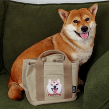 画像をギャラリービューアに読み込む, ペットのズック製バッグ ハンドバッグ 帆布