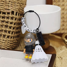 画像をギャラリービューアに読み込む, カスタマイズ可能|名前入り キーホルダー キーチェーン|バドミントンペンダント デコレーション プレゼント