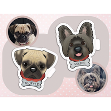 画像をギャラリービューアに読み込む, うちの子の名前と写真で作る ペットシール 防水